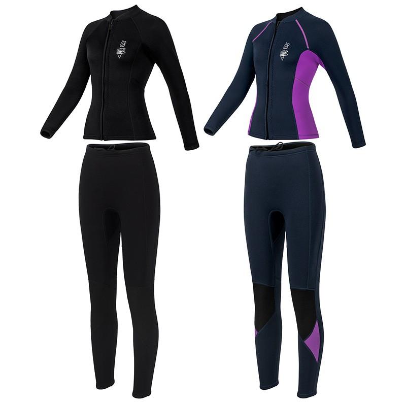 3mm Neoprene Wetsuit Separates Surfing Diving Snorkeling Swimming Kayaking Winter Use