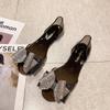 Comemore Jelly Shoes 2025 Women's Flat Fish Mouth Rhinestone Bow Beach Shoes Seaside Leisure Transparent Plastic Sandals