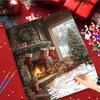 1pc Christmas Theme Painting By Numbers Closet Stove Picture Kits For Adults Handpainted Painting Gifts Artwork 40x50cm/16x20inch Without Frame