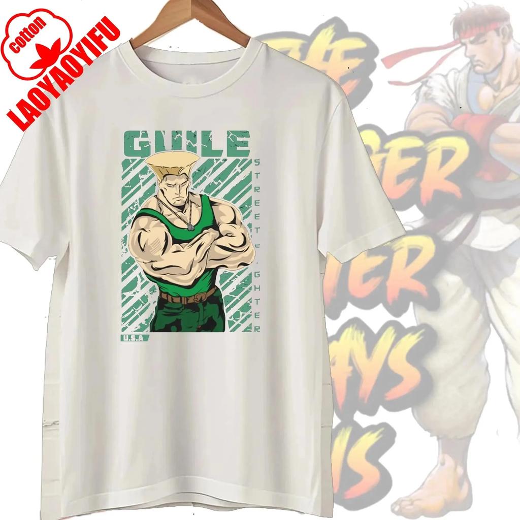 Новинка Street Fighter Выберите Классический Винтажный Базовый Футболка с Коротким Рукавом Футболки Модная Одежда для Парня Женщины Мужчины Уличная Одежда