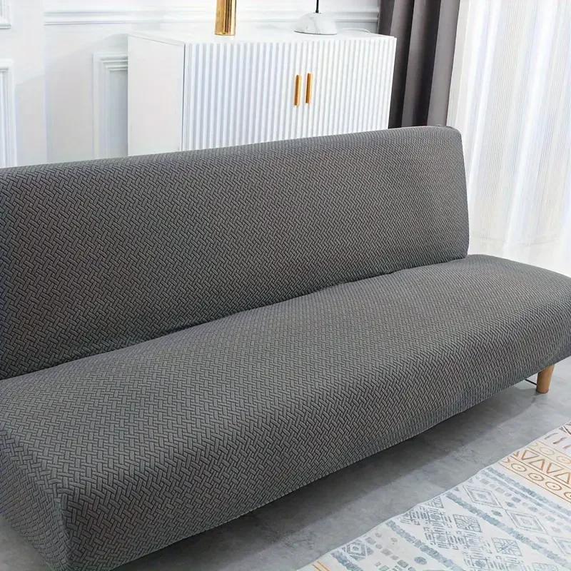 Чехол для дивана-кровати из жаккарда, эластичный, складной, без подлокотников, чехол для сиденья в гостиную, чехлы для диванов на 1/2/3 места, протектор для длинных стульев