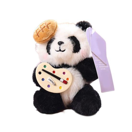 Кукольный кулон Брелок Мультяшный Форма панды Плюшевая кукла Держатель для ключей Легкий брелок Декоративный аксессуар для сумки