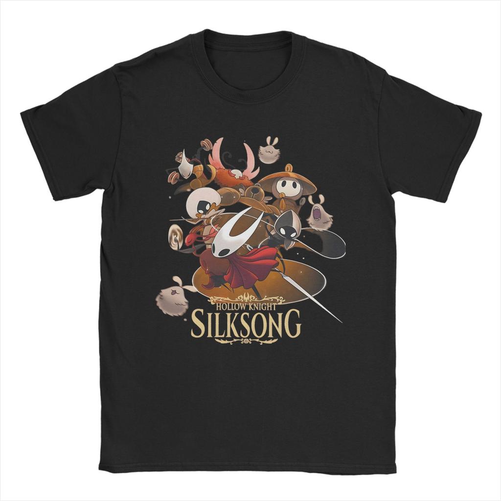 Game Hollow Knight Silksong T-Shirts for Men Creative Pure Cotton Tees O Neck Short Sleeve T Shirts Birthday Gift Clothing