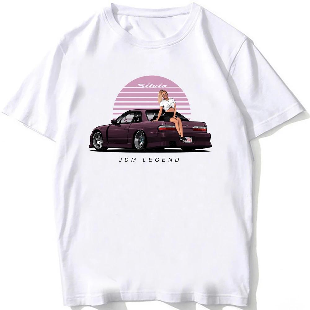 Silvia S14 Louki vs Zenki Silvia S13 S15 Drift King Style T-shirt New Summer Men Short Sleeve JDM Sport Anime Cartoon Boy Tees