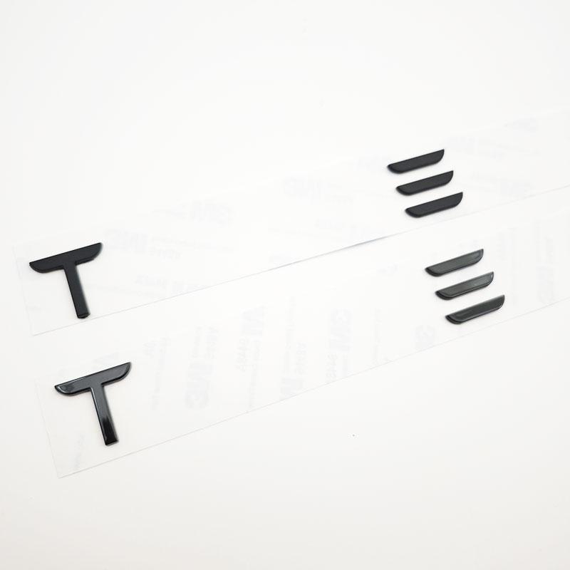 mghxj4 3D ABS Letters Tesla Logo Carbon Chrome Black Red Badge Car Rear Trunk Stickers For Tesla Model 3 Y X S Back Decals Accessories