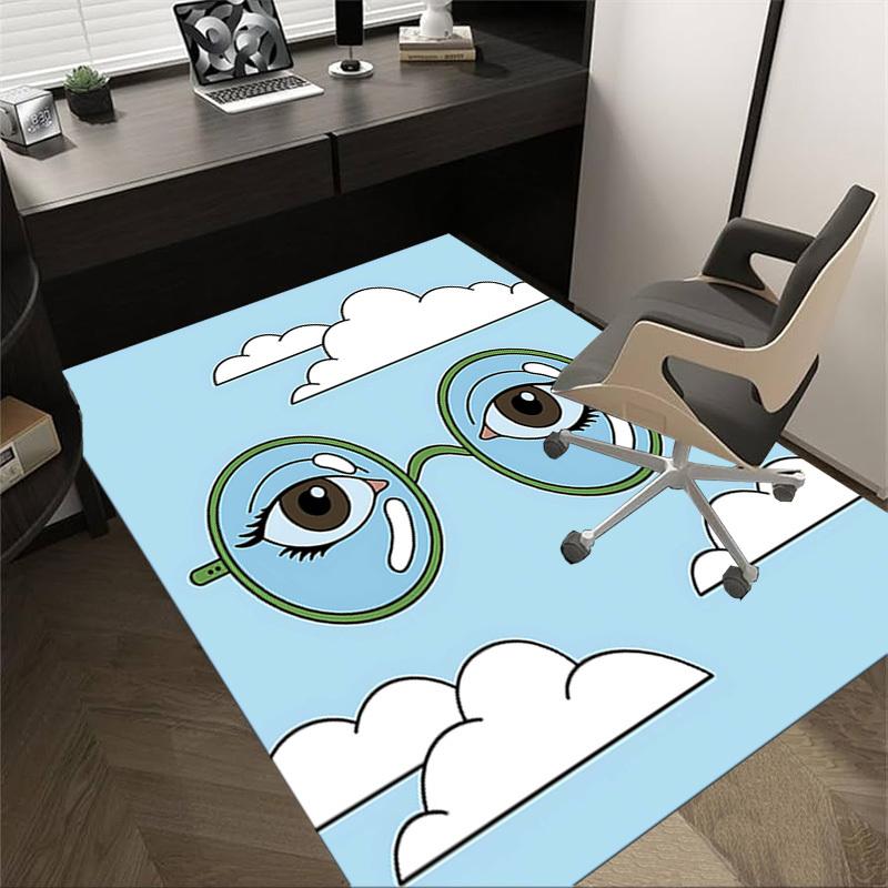 1PC eyes glasses Anti-slip carpet, suitable for Office, bedroomand playrooms. It can also be used as a sofa footrest cover-W49
