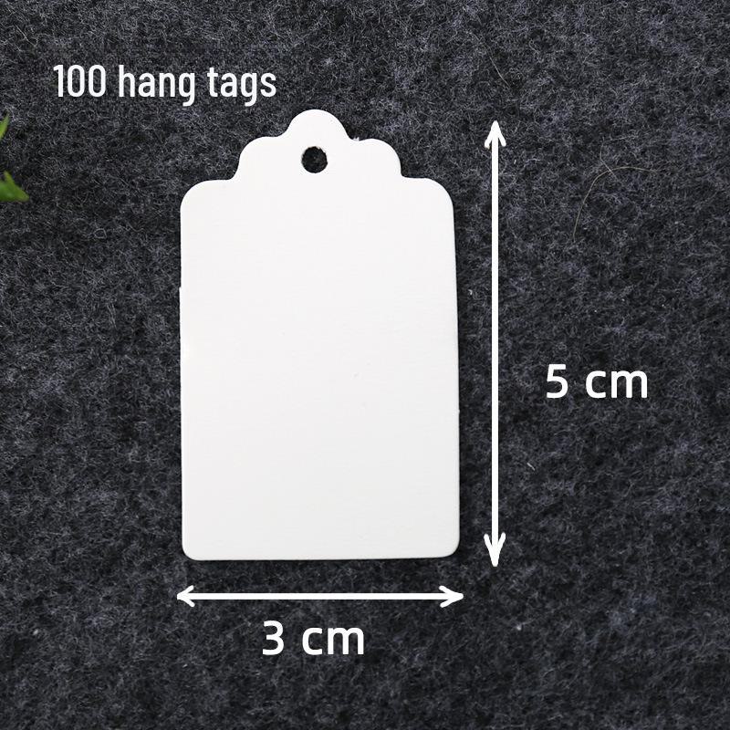 Пустая бирка-навеска в виде цветка из крафт-бумаги размером 3x5 см для поделок своими руками, расписанных вручную визиток и упаковки для выпечки