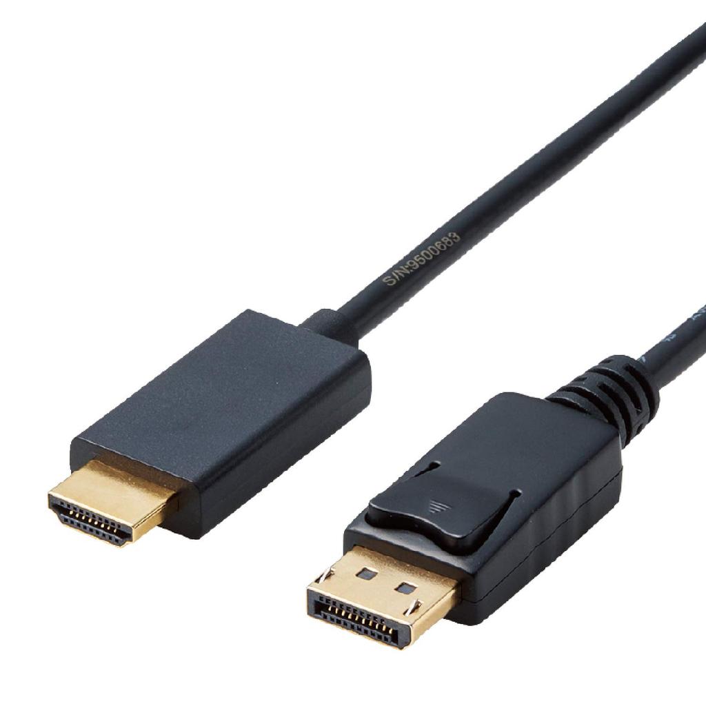 Elecom Кабель-конвертер HDMI в DisplayPort, 1,0 м, Черный, CAC-DPHDMI10BK