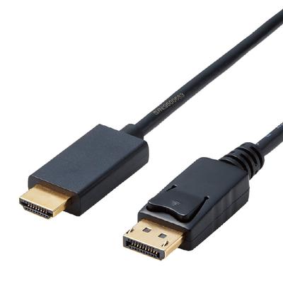 Elecom Кабель-конвертер HDMI в DisplayPort, 1,0 м, Черный, CAC-DPHDMI10BK
