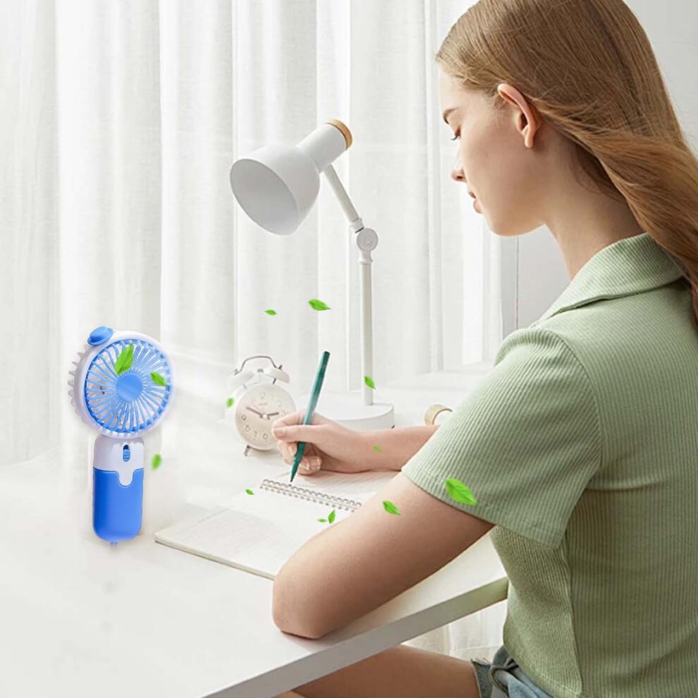 Handheld Fan, Portable Fan, USB Rechargeable Fan, Low Noise Fan, Ideal for Outdoor Activities and Office Use