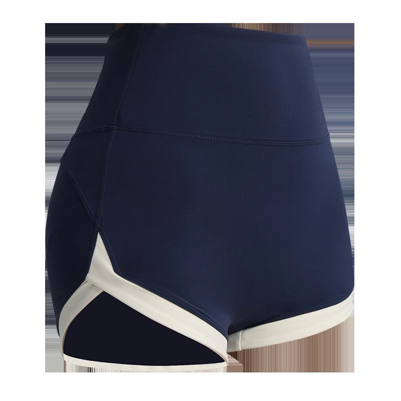 Спортивные шорты трехточечные женские с высокой талией фитнес быстросохнущие леггинсы персиковые с эффектом лифтинга бедер летняя спортивная одежда для бега йоги женская