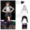 Girls Jazz Dance Outfit Set Hip Hop Street Performance Costume Hooded Top Skirt Stage Show
