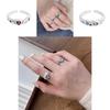Heart Design Elegant Adjustable Copper Ring For Women With Stylish Colorful Stones Zirconia