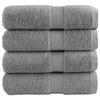 VidaXL Premium Washcloths SOLUND 4 Pieces Grey 30 X 30 Cm 600 G/m² 137300