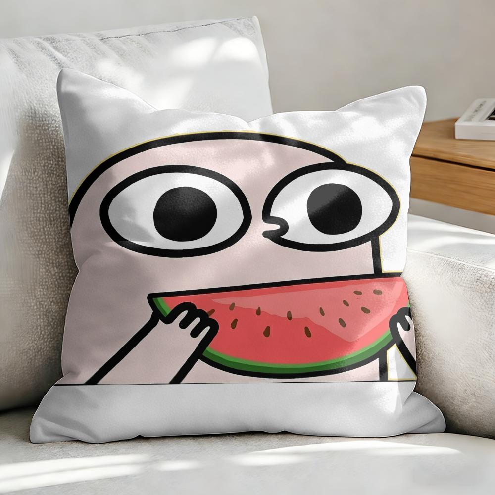 KKetnipz Cute Funny Cushion Cover Soft Plush Fabric DoubleSided Printed Sofa Cushion Cover for All Seasons Home Decor