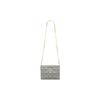Dior Клатч Caro с клетчатым узором и металлической цепочкой из мягкой коровьей кожи, сумка через плечо, женские сумки, серый S5106UWHC-M41G