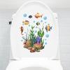 Toilet Lid Stickers Self-adhesive PVC Decals Vinyl Art Decoration Creative Undersea Animals & Plants Wall Stickers Removable Bathroom Ceramic