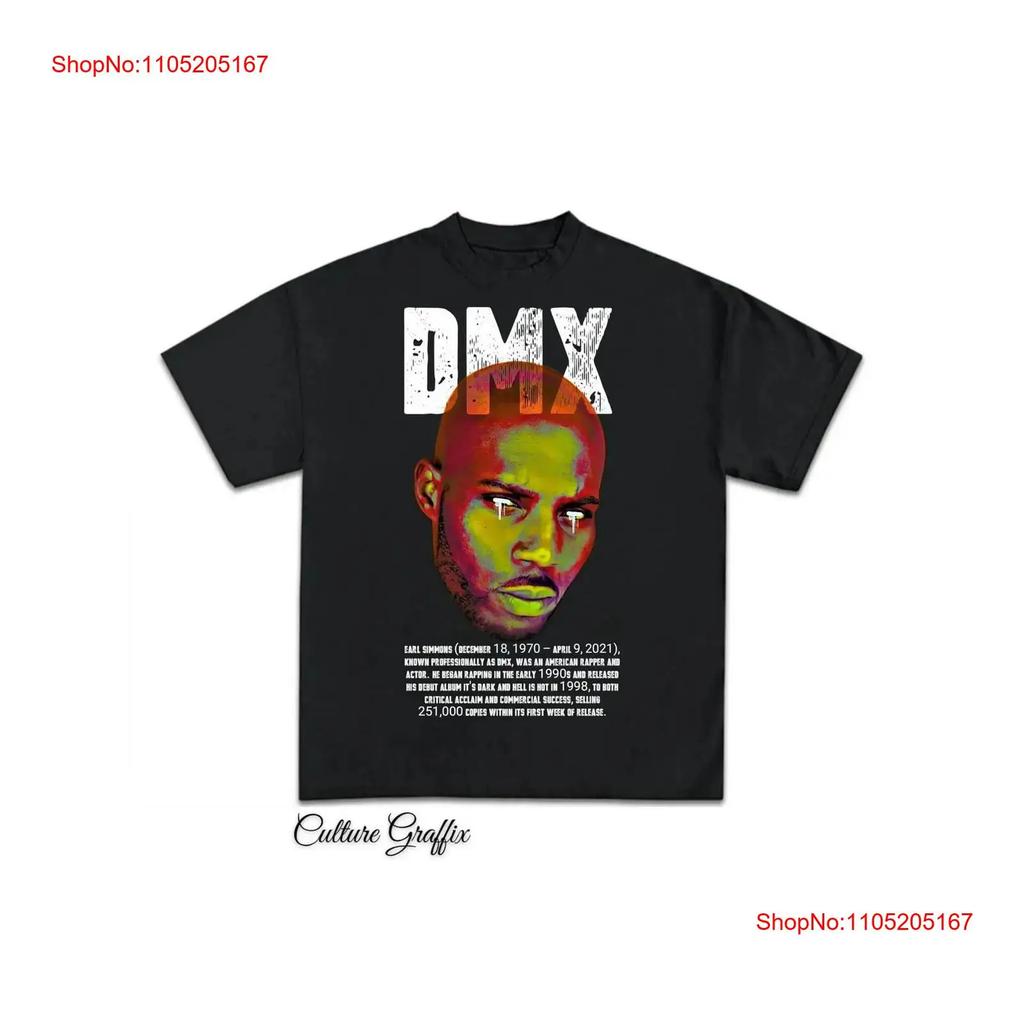 Dmx T Shirt Vintage Rap Hip Hop Cotton Black Vintage Stretched Versatile Top For Everyday Wear Designer Clothes Slightly