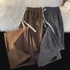 Men's High-End Wide-Leg Brown Corduroy Pants - 2023 Autumn Style