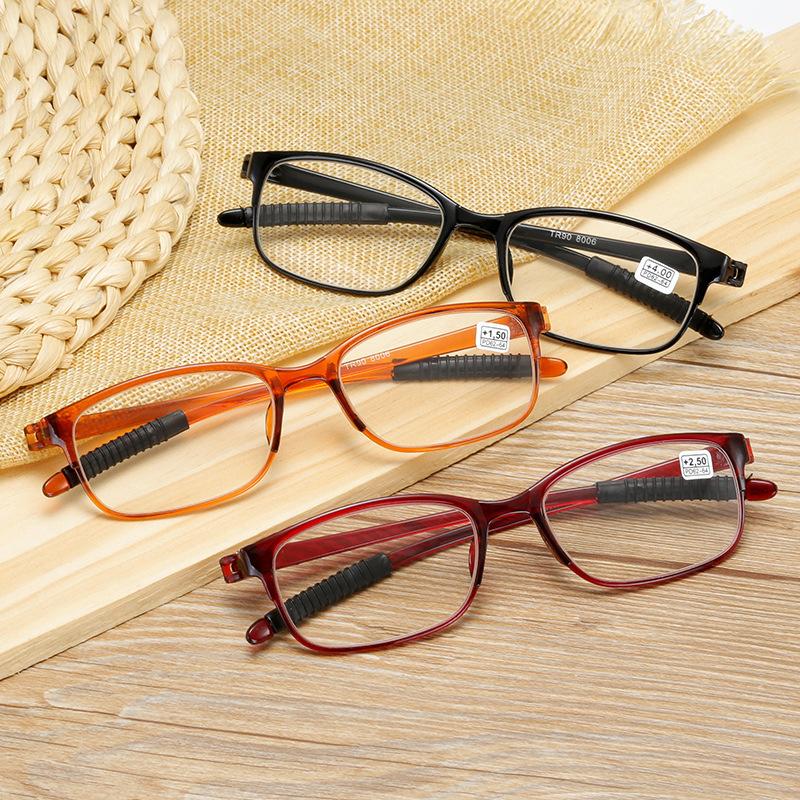 Light Weight Square Frame Fashion Reading Glasses Resin Floor Stand Elderly Optical Men Women Unisex Presbyopia Eyeglasses