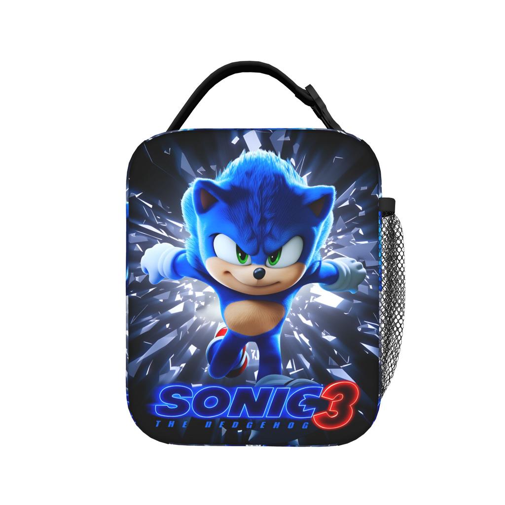 Сумка-ланчбокс с мультяшным принтом Sonic для игры, офисный ланчбокс для ребенка, забавная печать, термосумка-ланчбокс, водонепроницаемая, портативная сумка-холодильник