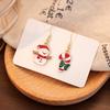 Santa Claus Asymmetric Earrings Festive Atmosphere Niche Cute Exquisite Cartoon Snowman Earrings
