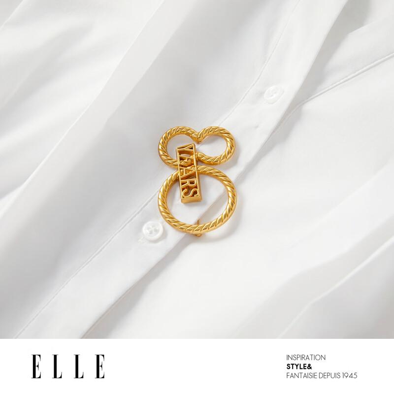 ELLE Элегантное платье А-силуэта с V-образным вырезом