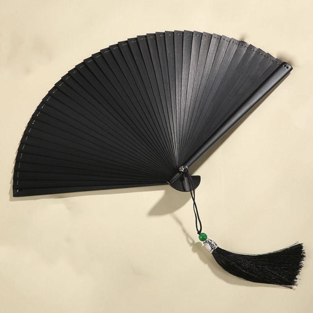 Small 1Pcs Dance Props Classical Handmade Folding Bamboo Fan Ornament Dance Fan Kimono Fan