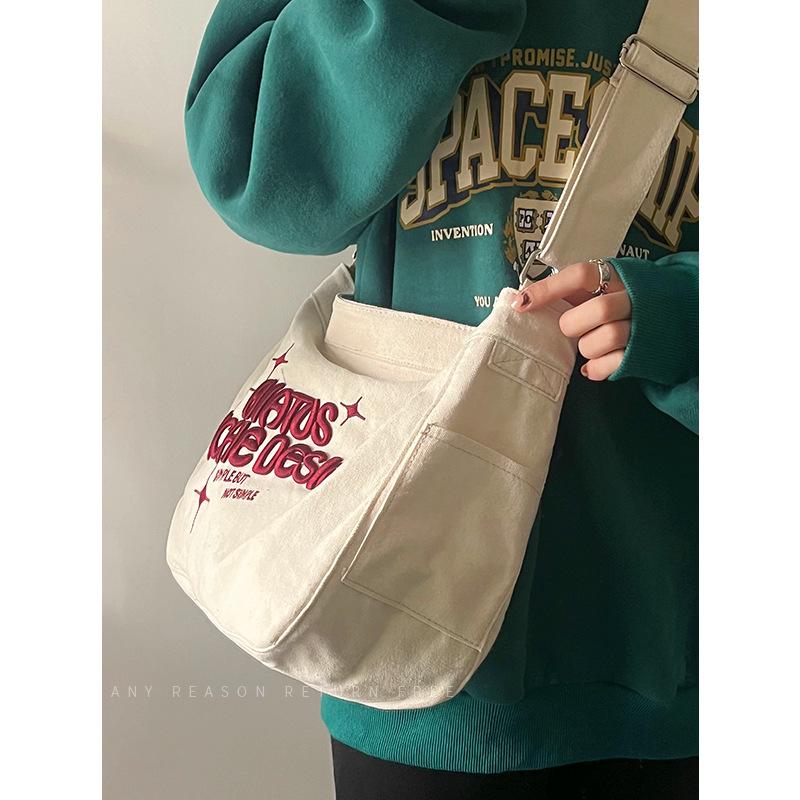 Сумка женская новая большая вместительная холщовая сумка студенческая классная сумка для путешественников через плечо сумка-тоут