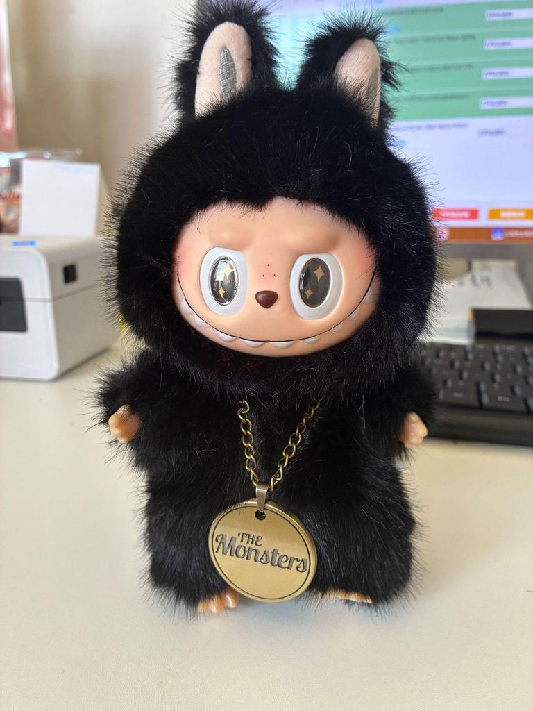 Кастомная кукла Labubu ZIMOMO: Маленький Вождь Розовый Ангел-Бабочка Подарок