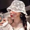 Women's Korean Style Lace Hat Goddess Sunshade Hat Sun Hat Bucket Hat Small Brim Fisherman Hat