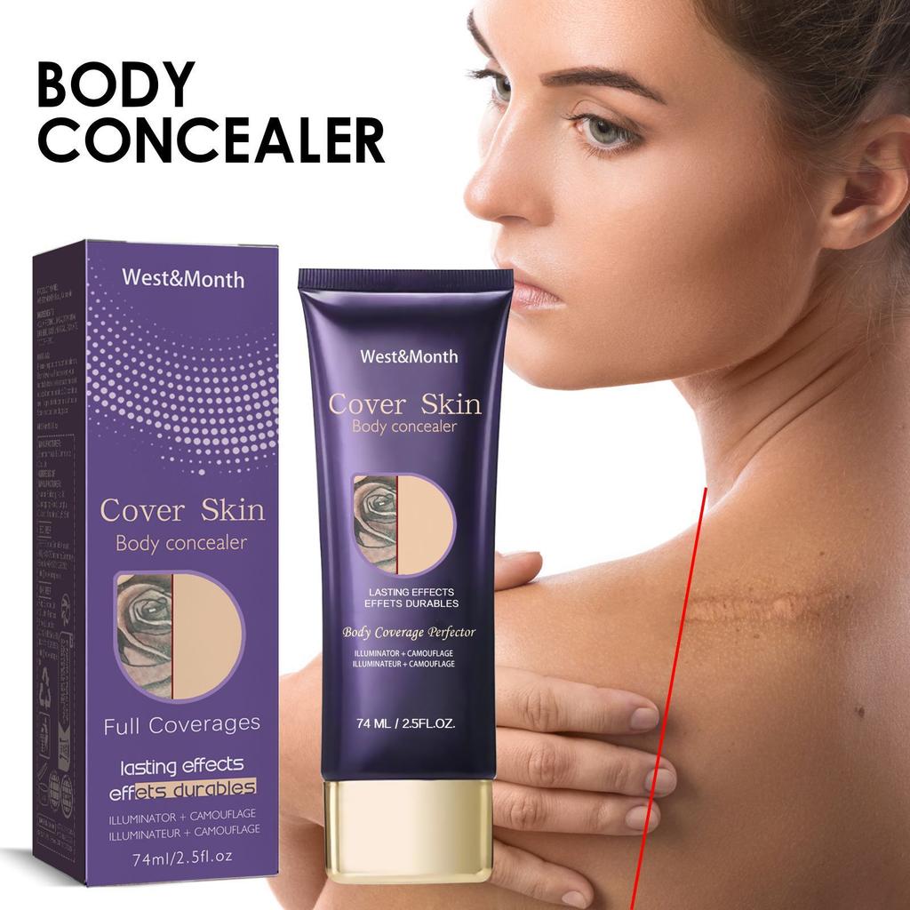 West&Month Tattoo Concealer – Waterproof Body Coverage for Tattoos, Scars & Blemishes, Natural Finish