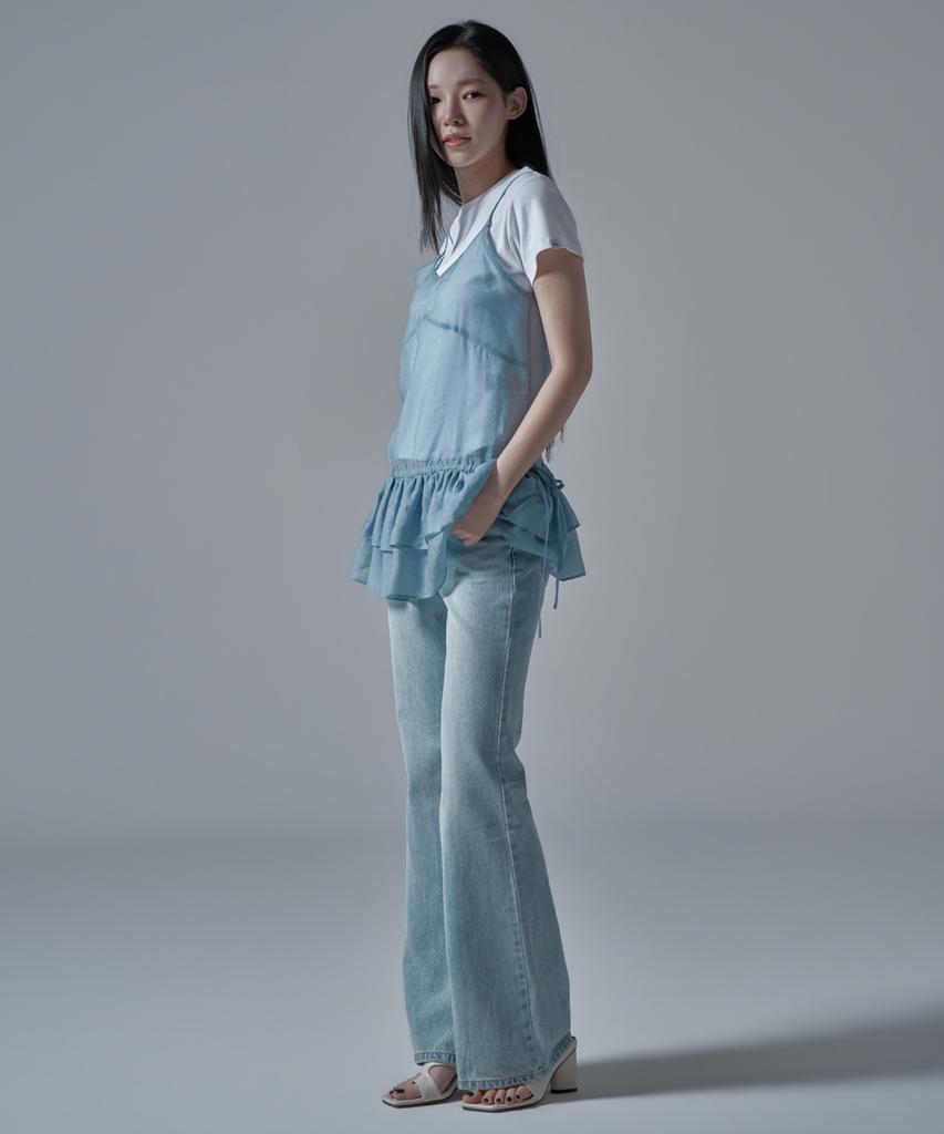 War For Woman Ws-08 Tiered Bustier Layered Dress_Sky