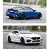 Масштаб 1/32 Модель автомобиля BMW M8 из сплава, Звук и свет, Инерционный механизм, Игрушка для детской комнаты и Предмет коллекционирования