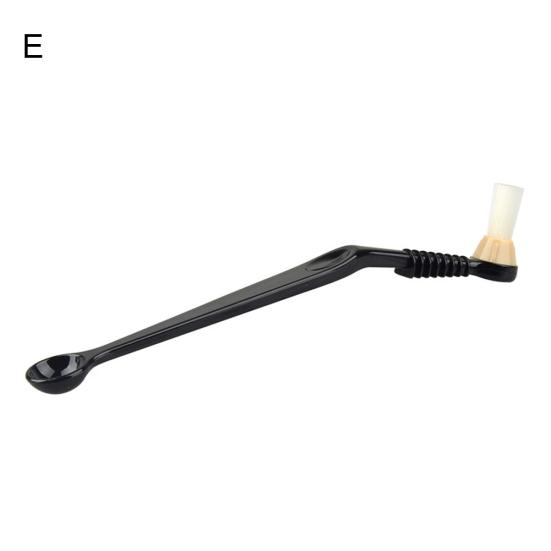 Изогнутая щетка для чистки ложки для кофе эспрессо с двойной головкой, предотвращающая ожоги