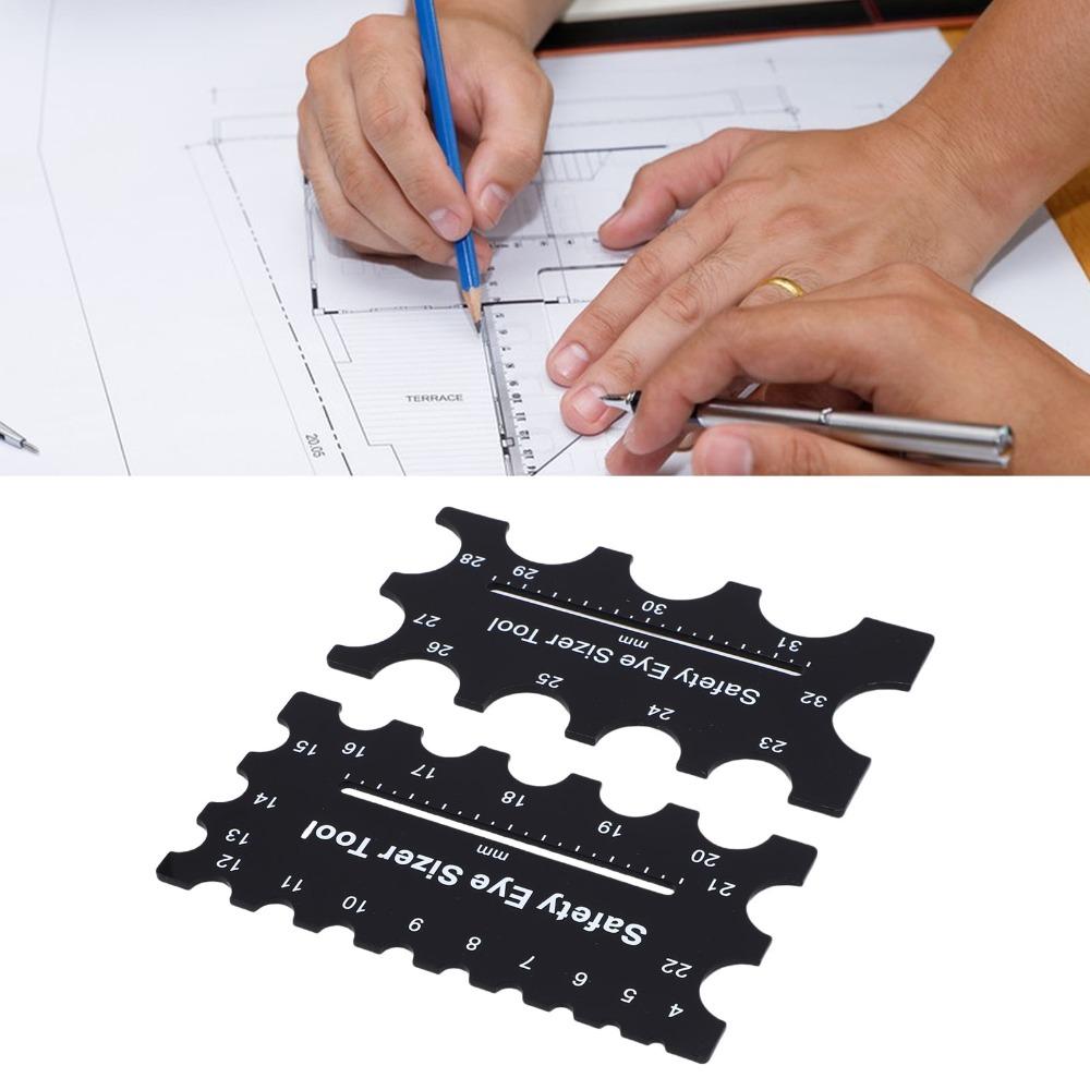 2Pcs Length 16cm Multi-function Drawing Template Ruler Student Hand Drawing and Homework Drafting