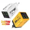 Умное многопортовое дорожное зарядное устройство 240 Вт с 4 портами USB-A и 2 портами USB-C PD