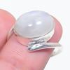 Natural Moonstone Gemstone Handmade 925 Sterling Silver Jewelry Ring Size 7 S9y82