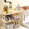 Настенные многоуровневые стеллажи для хранения кухонная полка для специй съемная полка для всякой всячины настольная организация косметики пластиковые держатели