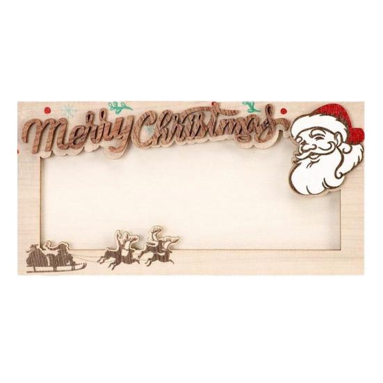 Рождественский держатель денег, деревянный держатель денег, кошелек-конверт, украшение на рождественскую елку