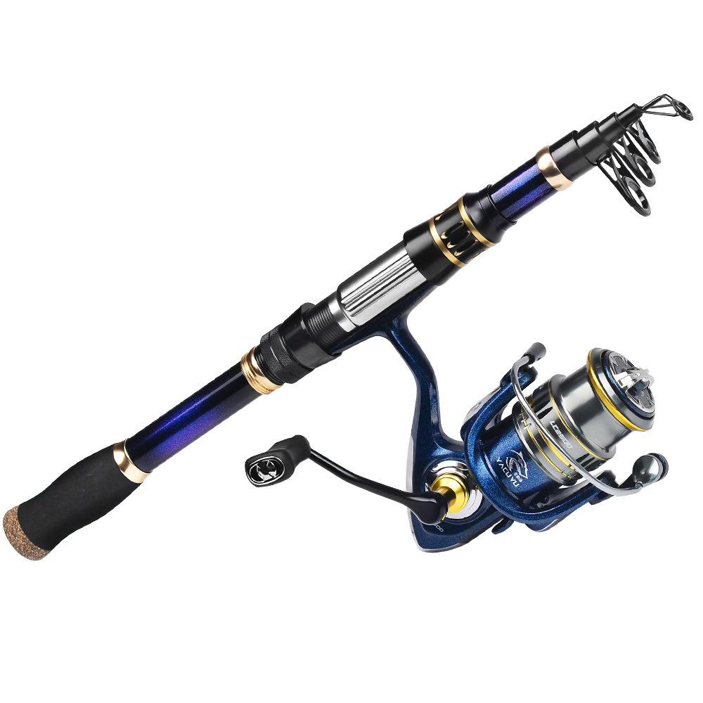 Echo FI046 Carbon Glass Carp Fishing Rod Set-Multi-Section Medium Action Hard Power EVA Composite Handle Lake River Stream