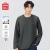 MINISO Мужская футболка с длинным рукавом из чистого хлопка