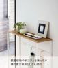 Yamazaki Console W60 x x Tower Slim and Easy to with Display Shelf and Side 5164 Table, White, D18.5 H80.5cm, Series, Place, Hooks, Table,