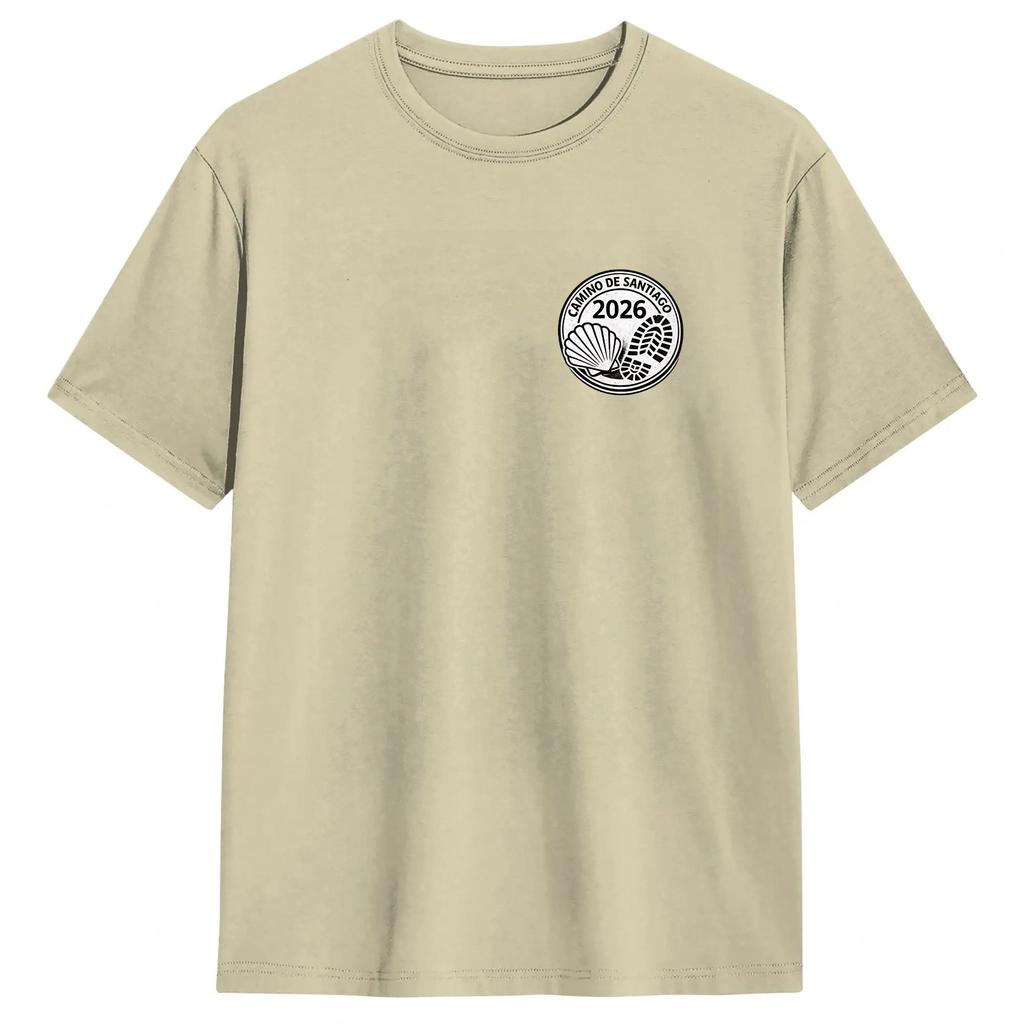 Camino de Santiago Symbol T Shirts for Unisex Pure Cotton Vintage TShirt Crewneck Tee Shirt Short Sleeve Clothing Plus Size