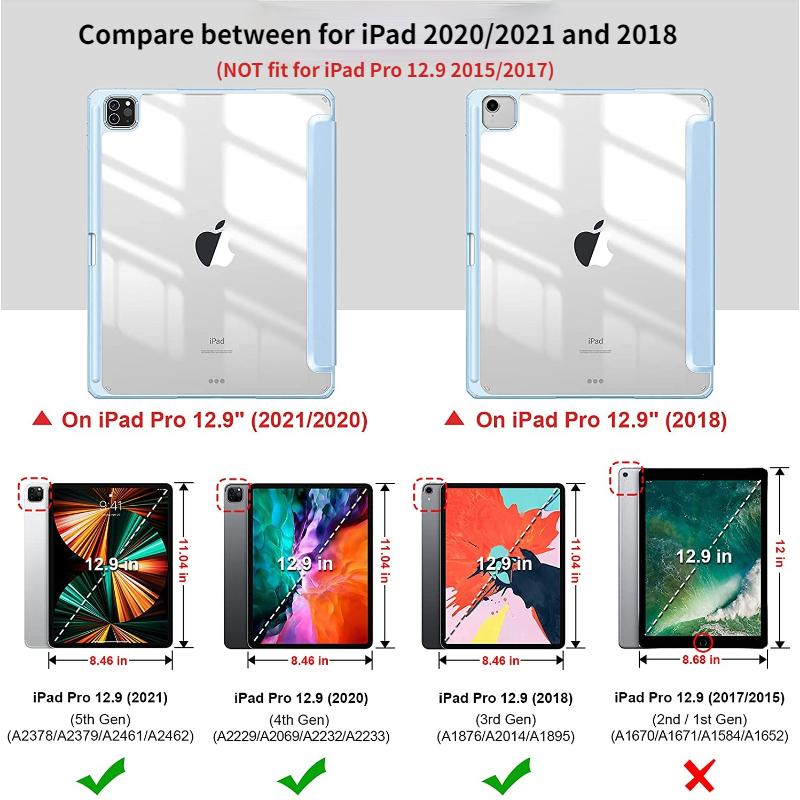 Чехол для iPad Air 4 Air 5 2022, чехол для iPad Pro 12,9, 11, 2021, 2020, для iPad 10-го поколения, чехол 9,7, 10,2, 7, 8, 9, пеналы