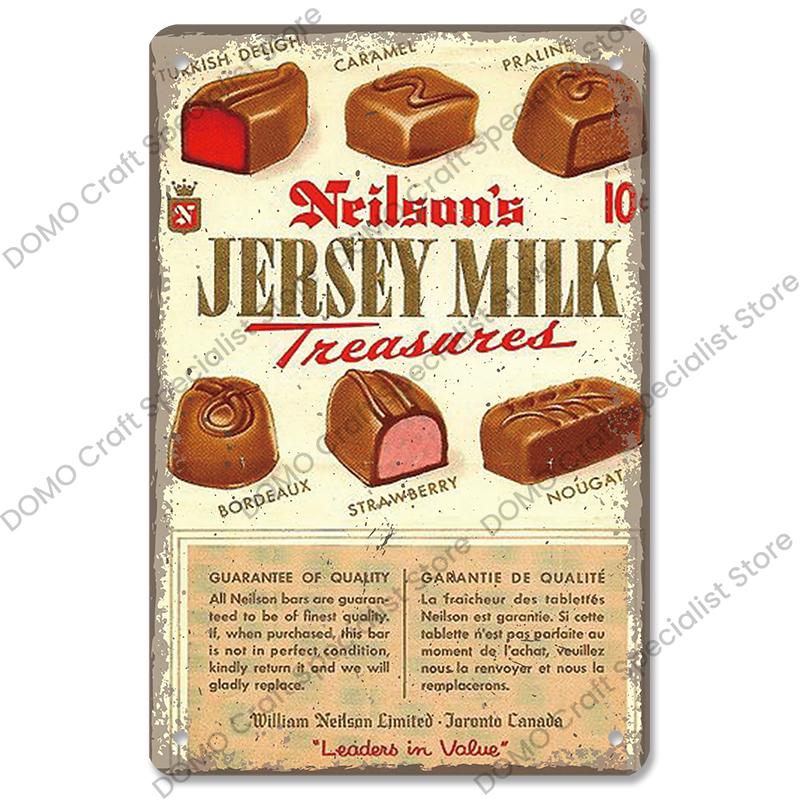 Шоколадная металлическая табличка Винтажная Вкусная шоколадная плитка Торт Металлические жестяные таблички Ретро Декор для стен Кофейня Десертный дом Пекарня