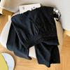 Heavy Rhinestone Velvet Cashmere Wide-Leg Pants - Women's Autumn/Winter Floor-Length Casual Sweatpants