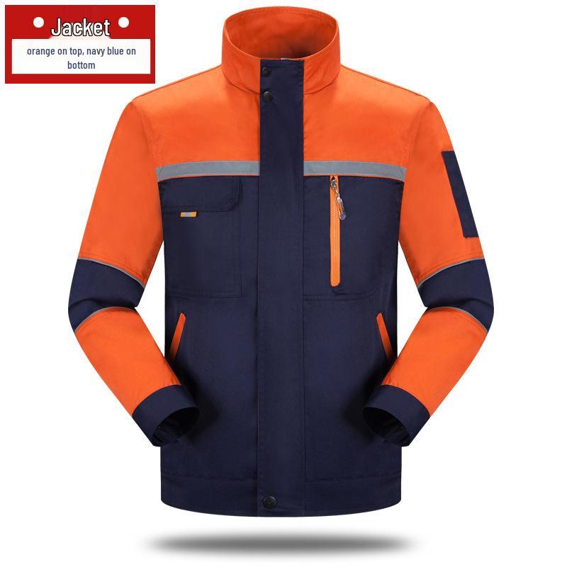 Прочный рабочий комплект для мужчин и женщин - С длинным рукавом, износостойкий, утолщенный для весны/осени. Идеально для сварки и авторемонта.