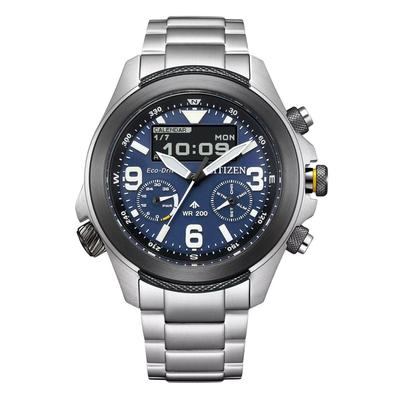 Мужские часы Promaster Land 35th Anniversary Chronograph Blue Dial Eco-Drive JV1006-51L 200M