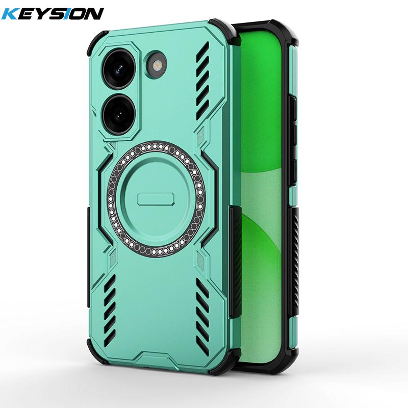 KEYSION Полый корпус с рассеиванием тепла для Xiaomi POCO X8 Pro Max TPU+PC Магнитное охлаждение Ударопрочный чехол для телефона для POCO X8 Pro